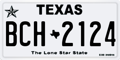 TX license plate BCH2124