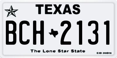 TX license plate BCH2131