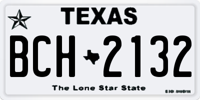 TX license plate BCH2132