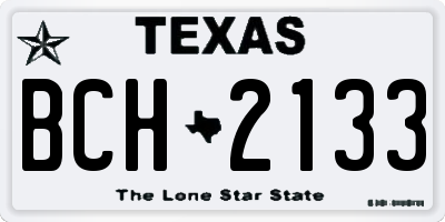 TX license plate BCH2133