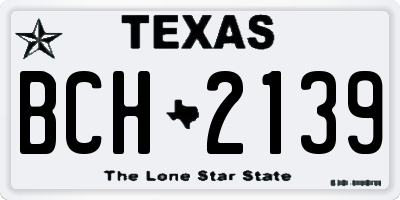 TX license plate BCH2139