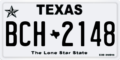 TX license plate BCH2148