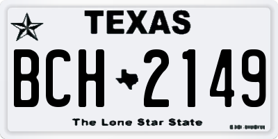 TX license plate BCH2149