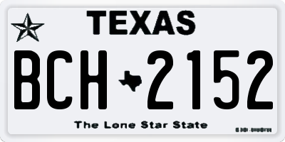 TX license plate BCH2152