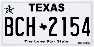 TX license plate BCH2154