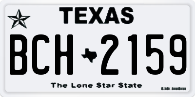 TX license plate BCH2159