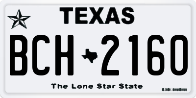 TX license plate BCH2160