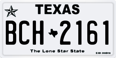 TX license plate BCH2161