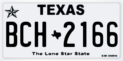 TX license plate BCH2166