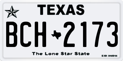 TX license plate BCH2173