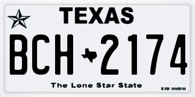 TX license plate BCH2174