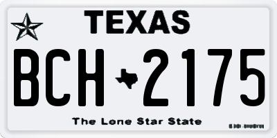 TX license plate BCH2175