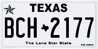 TX license plate BCH2177