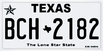 TX license plate BCH2182