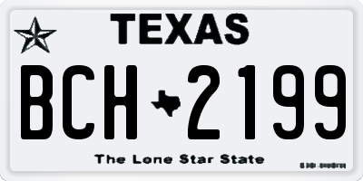 TX license plate BCH2199