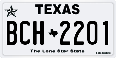 TX license plate BCH2201
