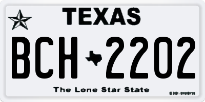 TX license plate BCH2202