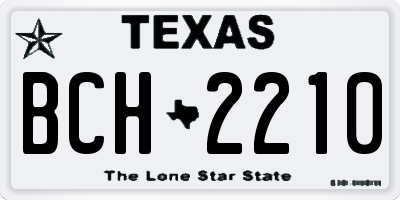 TX license plate BCH2210