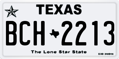 TX license plate BCH2213
