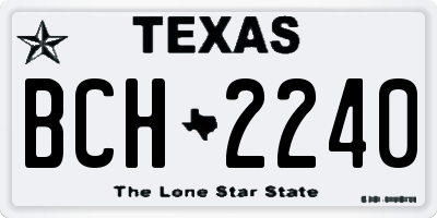 TX license plate BCH2240
