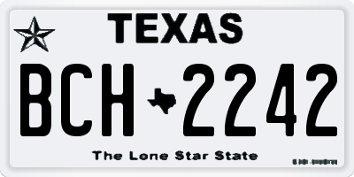 TX license plate BCH2242