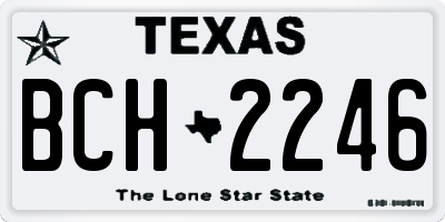 TX license plate BCH2246
