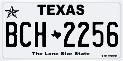 TX license plate BCH2256