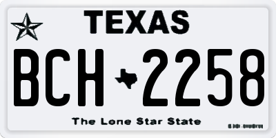 TX license plate BCH2258