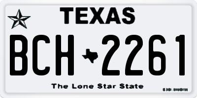 TX license plate BCH2261