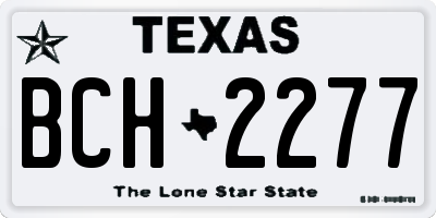 TX license plate BCH2277