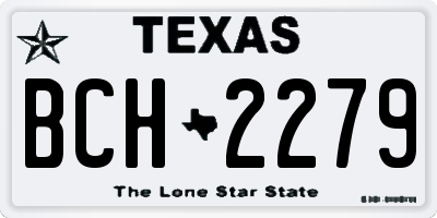 TX license plate BCH2279