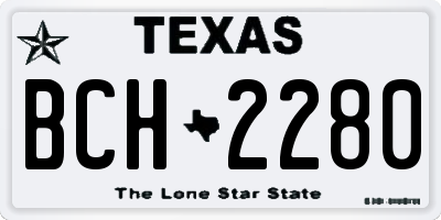TX license plate BCH2280
