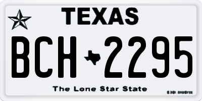 TX license plate BCH2295