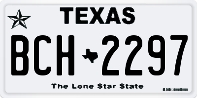 TX license plate BCH2297