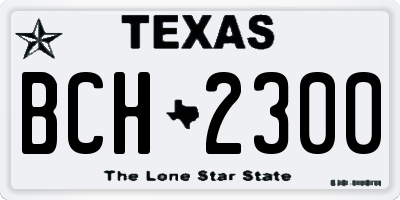 TX license plate BCH2300
