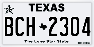 TX license plate BCH2304
