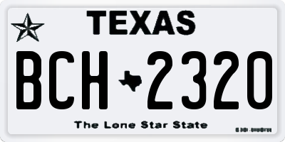 TX license plate BCH2320