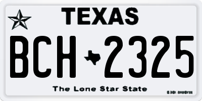 TX license plate BCH2325