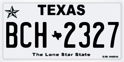 TX license plate BCH2327