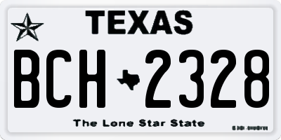 TX license plate BCH2328