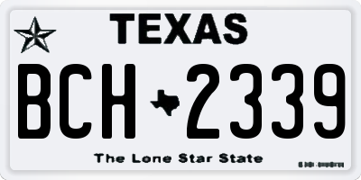 TX license plate BCH2339