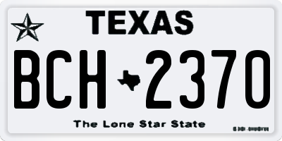 TX license plate BCH2370
