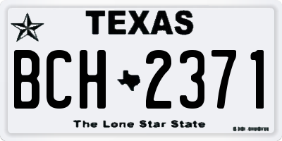 TX license plate BCH2371
