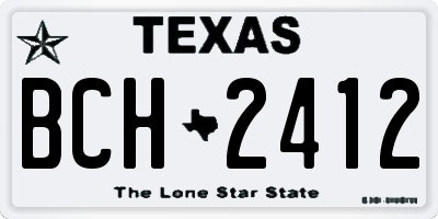 TX license plate BCH2412