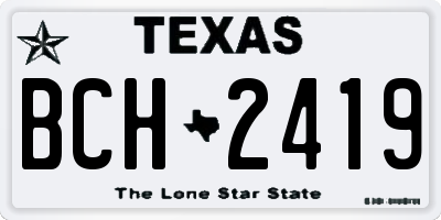 TX license plate BCH2419