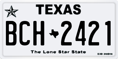 TX license plate BCH2421