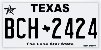 TX license plate BCH2424