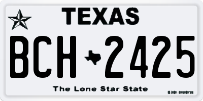 TX license plate BCH2425
