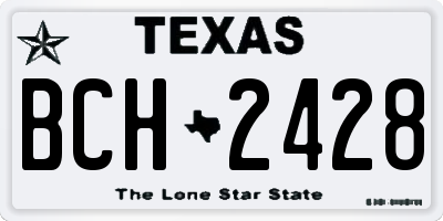 TX license plate BCH2428