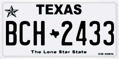 TX license plate BCH2433